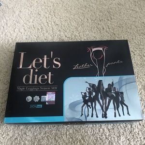 Brand New Let’s Diet Black Leather Legging